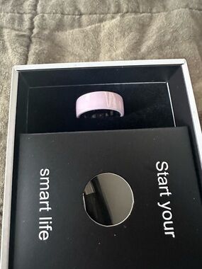 Halo pink Smart Ring - Pink ceramic Band